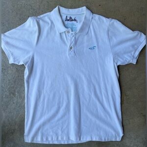 Hollister Co. Vintage Y2K Muscle Fit Seagull Logo Preppy Polo - White Mens XXL